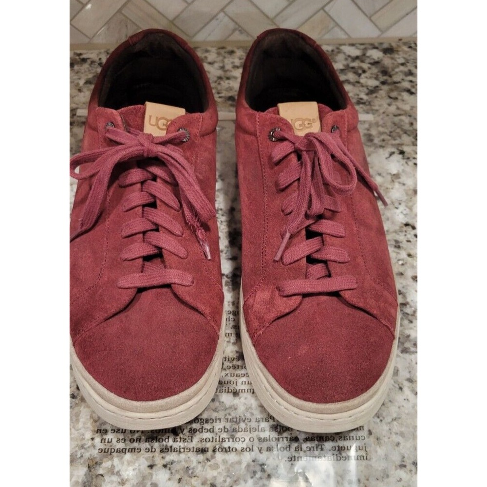 Men's UGG Cali Low Sneaker Suede size 11-1/2 11.5 Pinot Noir / Burgundy shade
